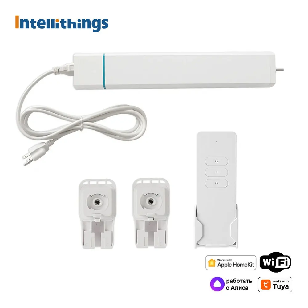 Zemismart Homekit WiFi Smart Curtain Motor Work with HomePod Mini Siri Voice Control for Electric Curtain Track Rails