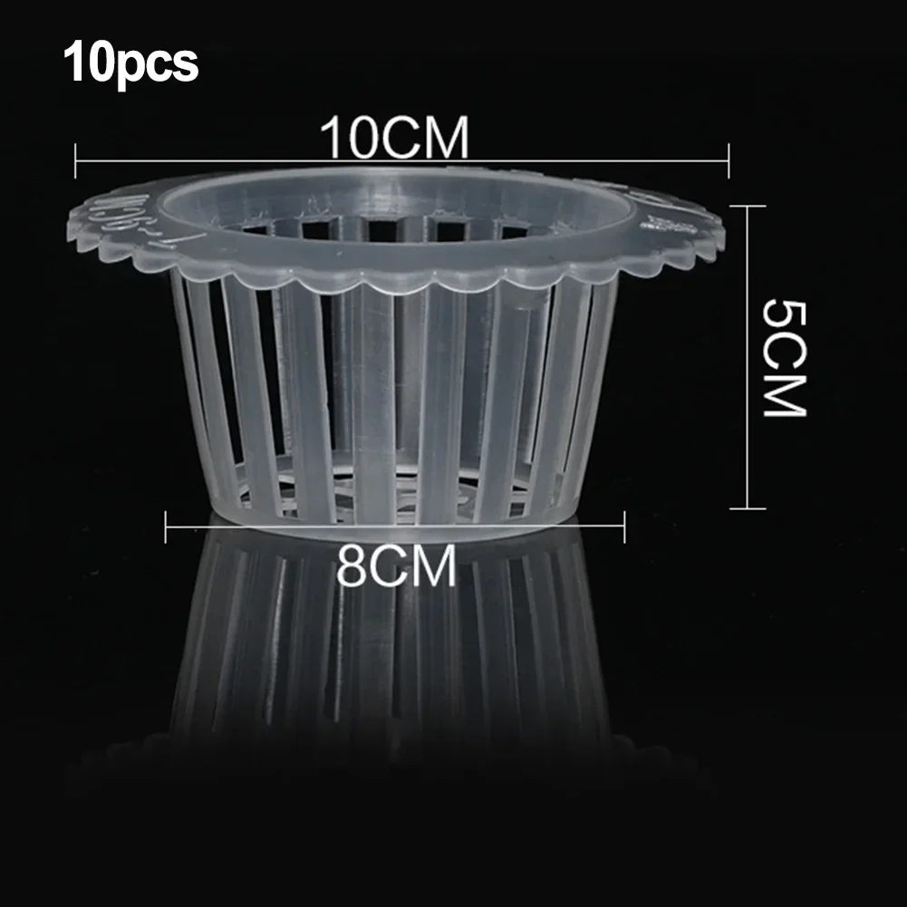 10pcs Plastic Mesh Pots Net Cloning Basket Hydroponic Aquarium Insert Plants Growth Flower Pot Tray Garden Supplies LNY9198 Nursery Pots