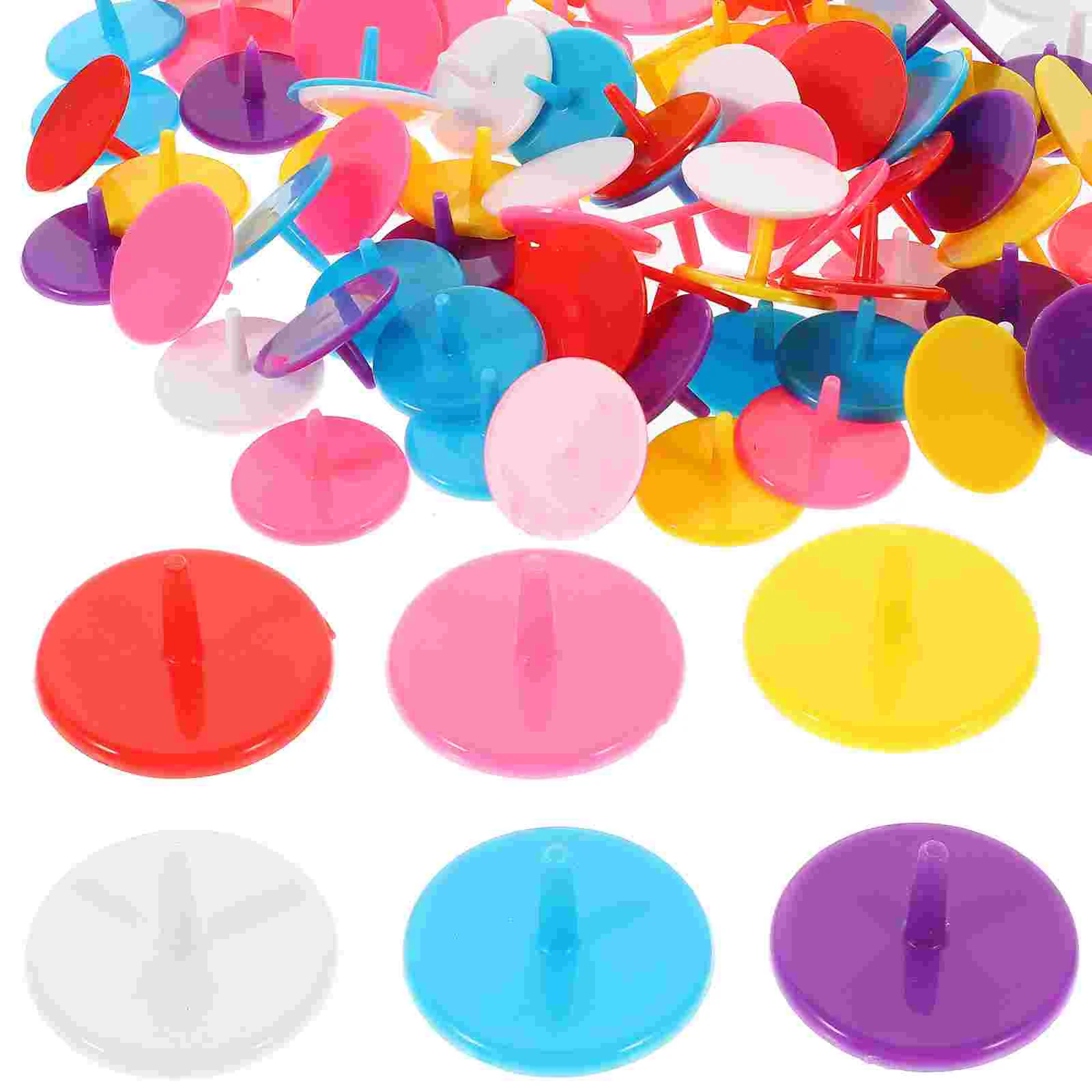 

100 Pcs Golf Ball Mark Plastic Mixed Color 100pcs Poker Chip Markers Balls Accessories