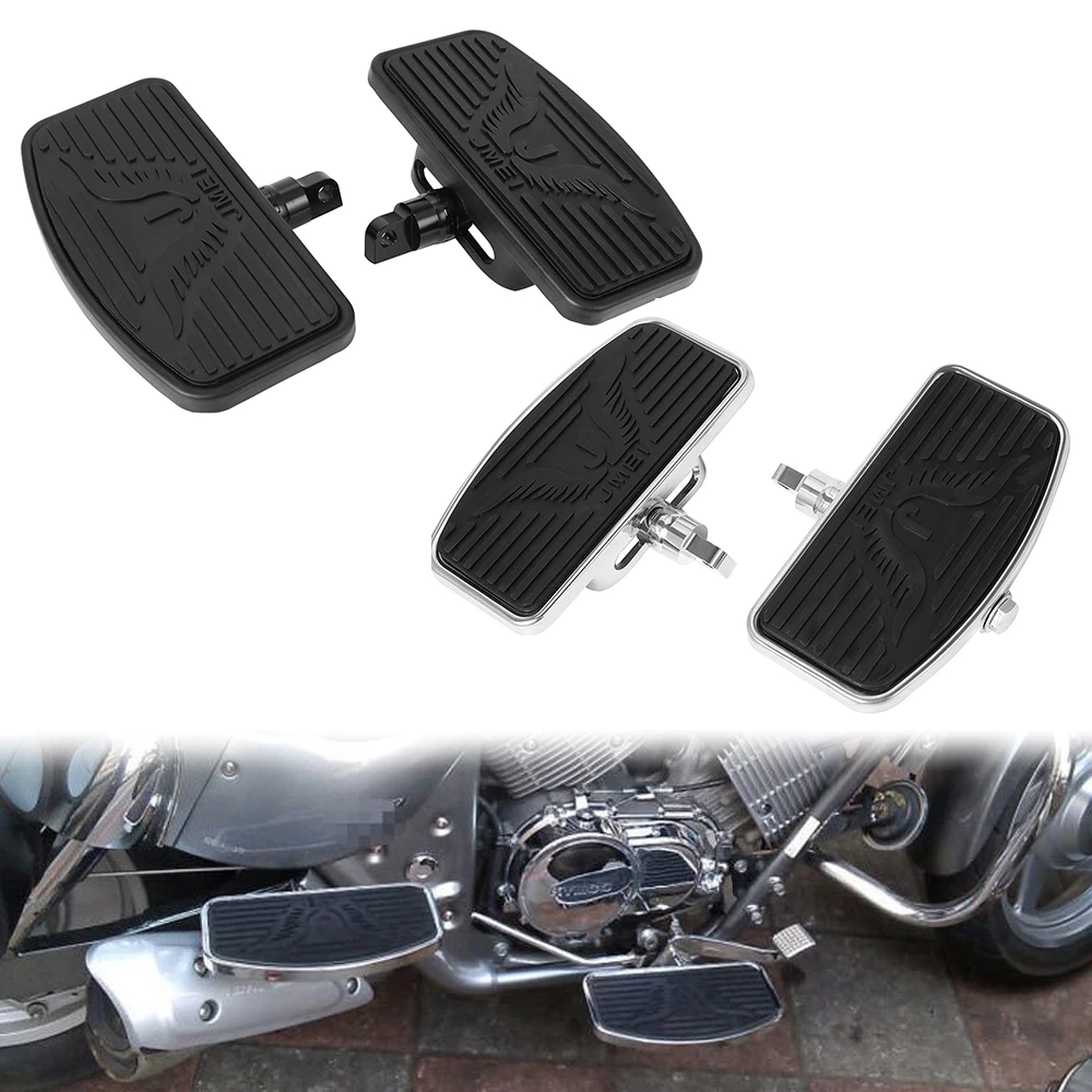 1PairMotorcycleRearPassengerFloorboardFrontFootRestRiderPad