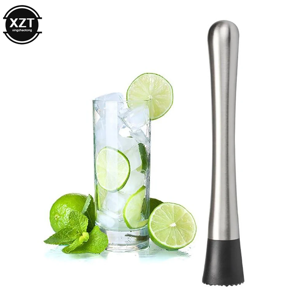 Bar Tools Wine Mixing Stick Cocktail Shaker Mojito Mint Muddler Stainless Steel Ice Crusher Hammer