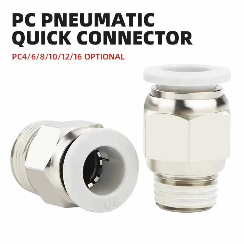 

Pneumatic Air Pipe Quick Connector PC4-M5 PC6/8/10/12-02/03/04 Quick Plugs 4-16MM PC Threaded Straight Air Pipe Quick Connectors