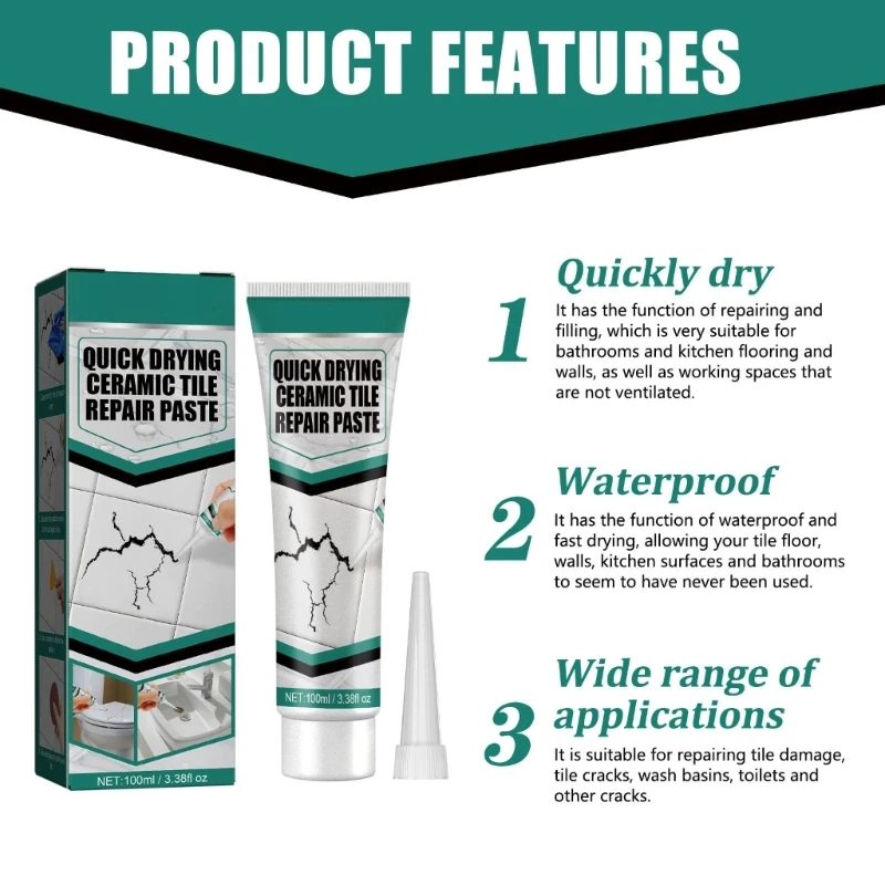 

E5BE Grout Paint set Fast Drying Tile Grout Repair set Grout Cleaner Sealer for Bathroom Shower Kitchen Floor Tile Durable