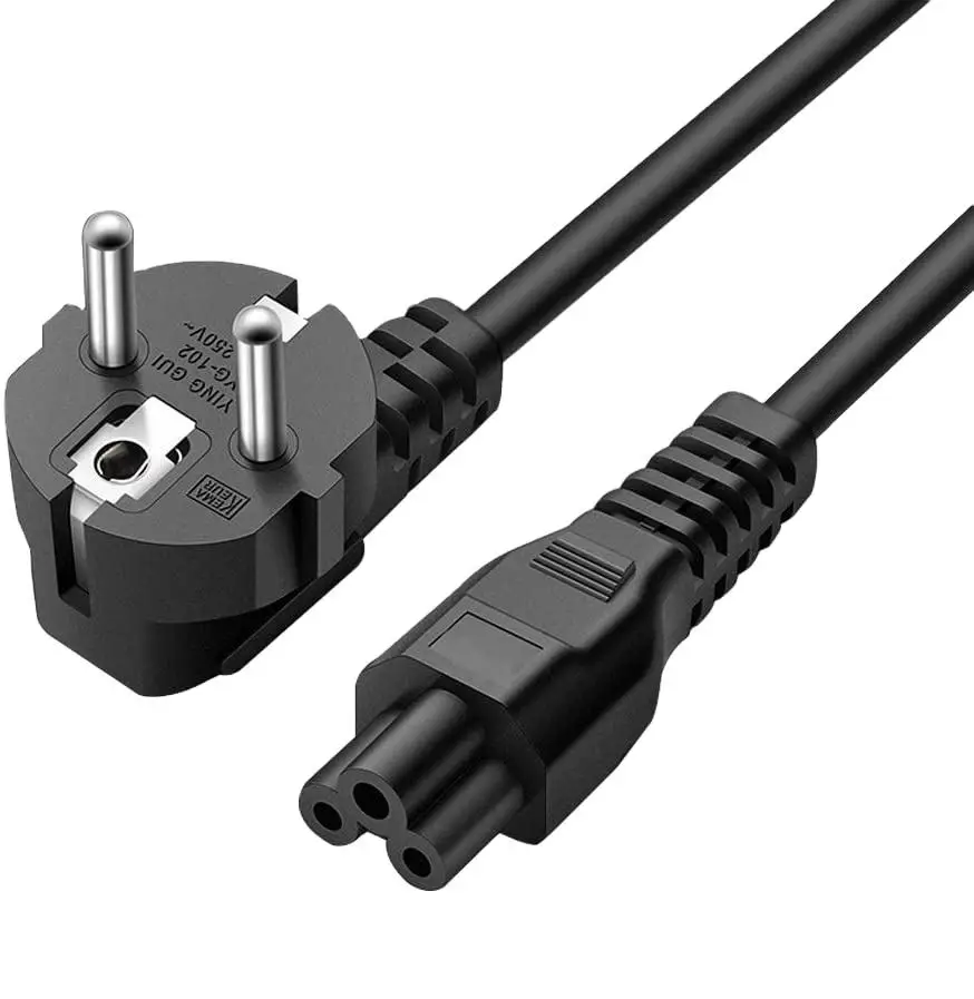 Câble d'alimentation prise ue IEC320 C5, 1.5m 1.2m, câble d'extension d'alimentation ca européen pour Dell Lenovo Asus, chargeur pour ordinateur portable