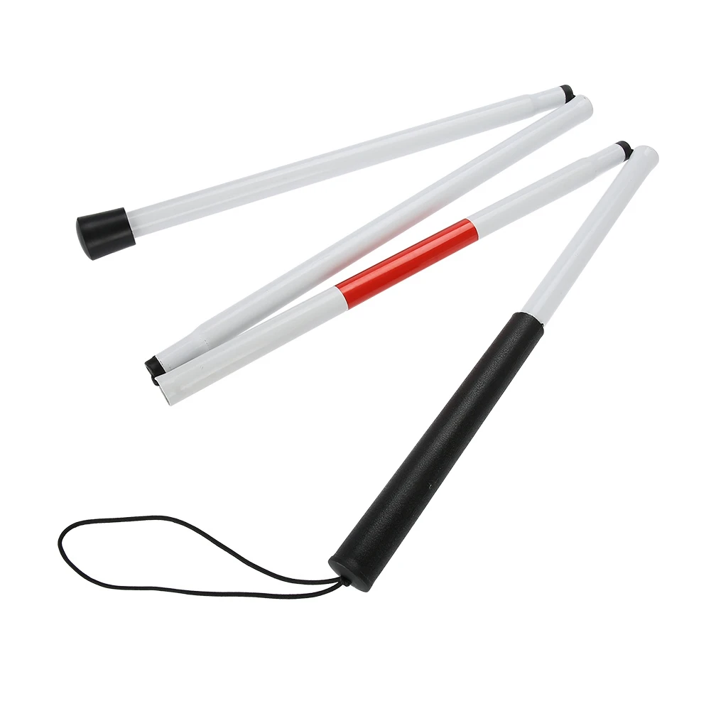 Walking Cane Foldable Walking Stick Reflective Cane Crutch Portable Anti Shock Blind People Folding Cane
