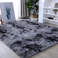 Tapis doux pour chambre à coucher, moelleux, antidérapant, teint par nouage, peluche, doux, Shag, pour chevet, salon 1