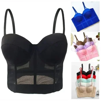 Sexy Strapless Bras Corset Bottoming Bra Women Tube Top Female Crop Push Up Bra Sport Non-Slip Inside No Wire Women's Tube Top