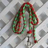 16mm 2m 2.5m 3m 4m thick braided horse rope with thick silver alloy large hook pet rope four-strand weave 5