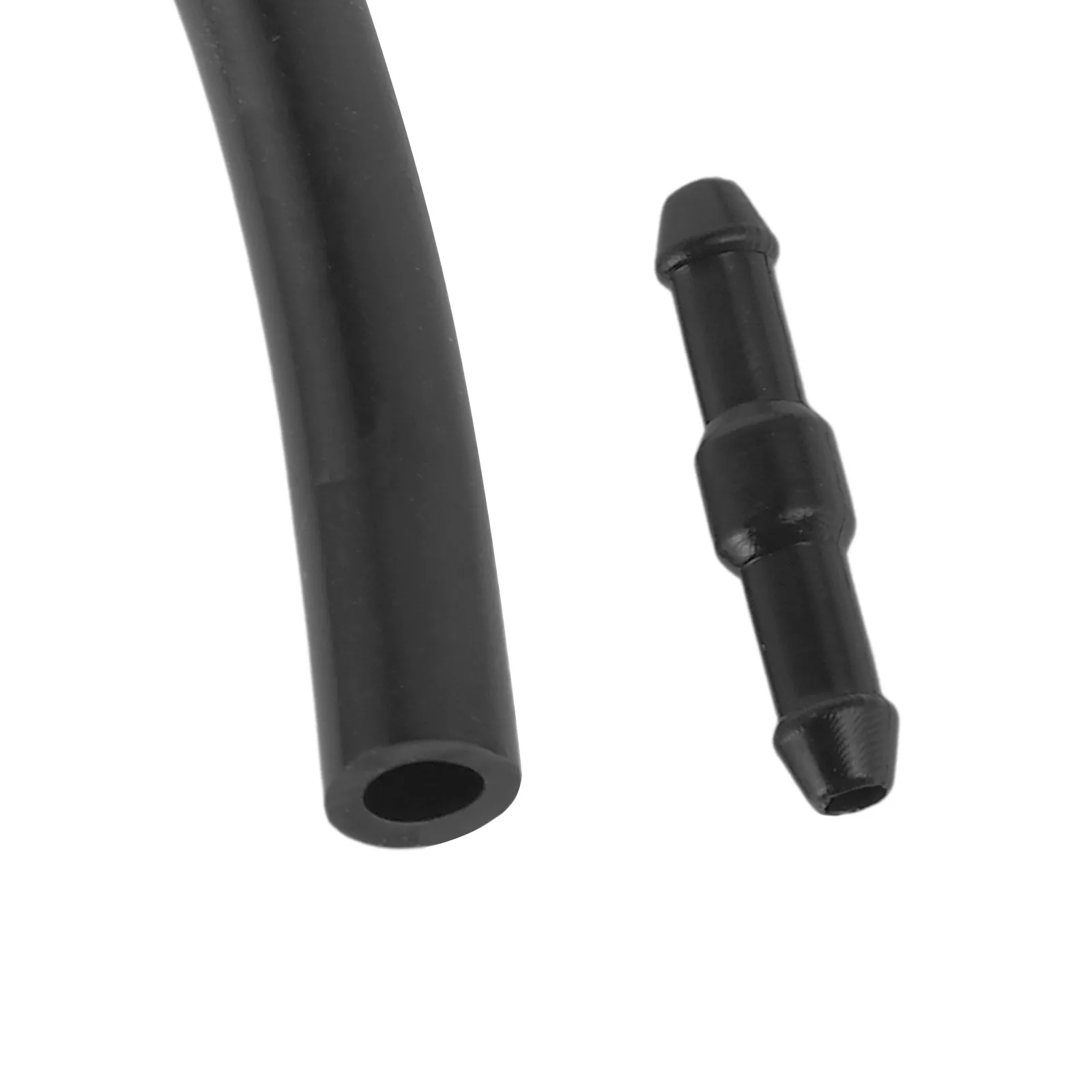 자동차 앞유리 세척 노즐 키트 20cm 프리컷 호스(커넥터 포함) 창문 청소 도구용 검정색 튜빙 효율적인 흐름