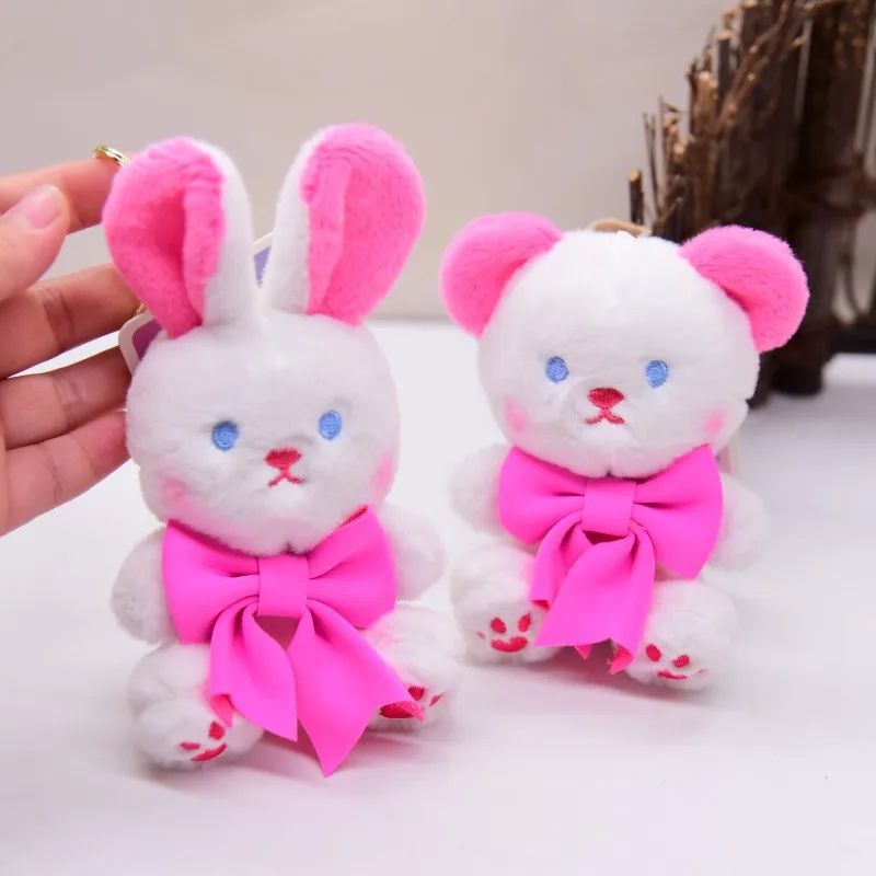 

new Cute Upscale Festive Bunny bear pendant lifelike fashione high-end Keychain soft pretty decorate sweet birthday gift