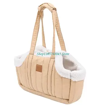 Borsa da trasporto per gatti, morbida, grande capacità, con cintura di sicurezza, traspirante, per il trasporto degli animali domestici, ideale per i viaggi.