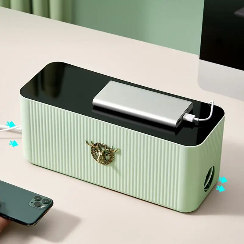 

Сетчатый органайзер для кабеля, бытовой многофункциональный пыленепроницаемый Органайзер с крышкой, пористое встроенное хранилище