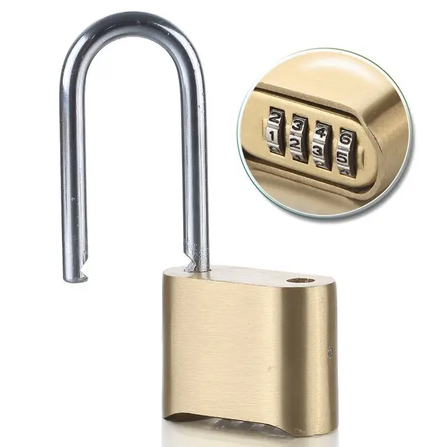 Four-Digit Number Combination Padlock Waterproof Lock For Garage Closet Door Security Safety Lock Code Keyed Anti-thieft Lock 4