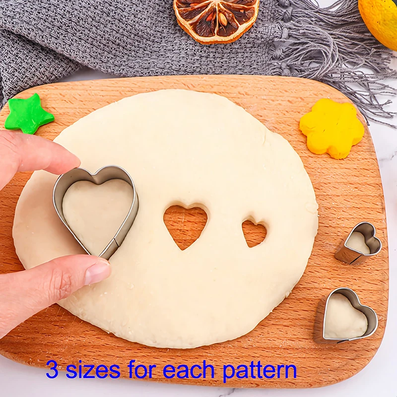 Cookie Cutter Baking Mold Cookie Mould Fondant Cutter Cookie Maker Press Kit Metal Mini Cookie Cutter Geometric Forms for Cookies Set