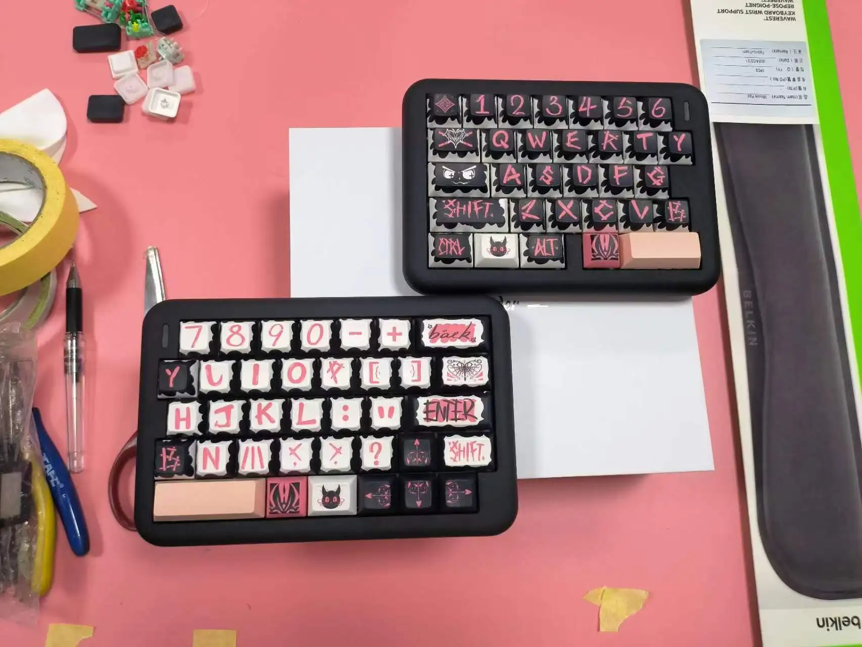 Split65メカニカルキーボードキット,ワイヤレス,トライモード,ガナー