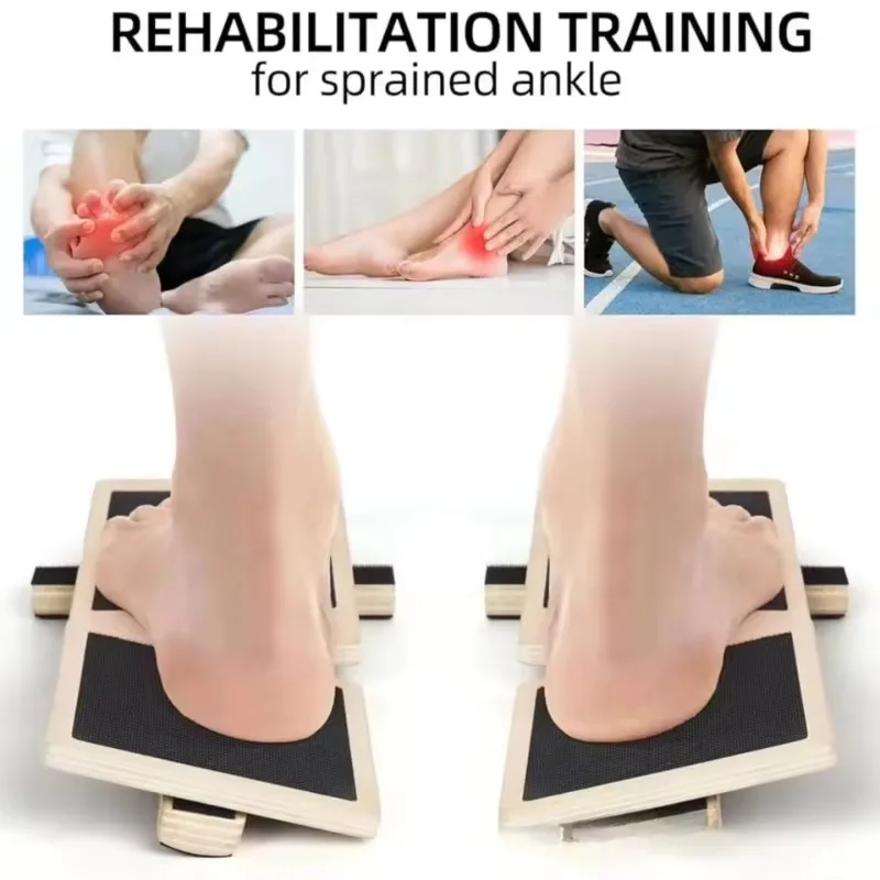 나무 미끄럼 방지 흔들 밸런스 보드 발목 강화 운동 보드, 한쪽 발 균형 훈련, 홈짐 사용, 남녀 공용