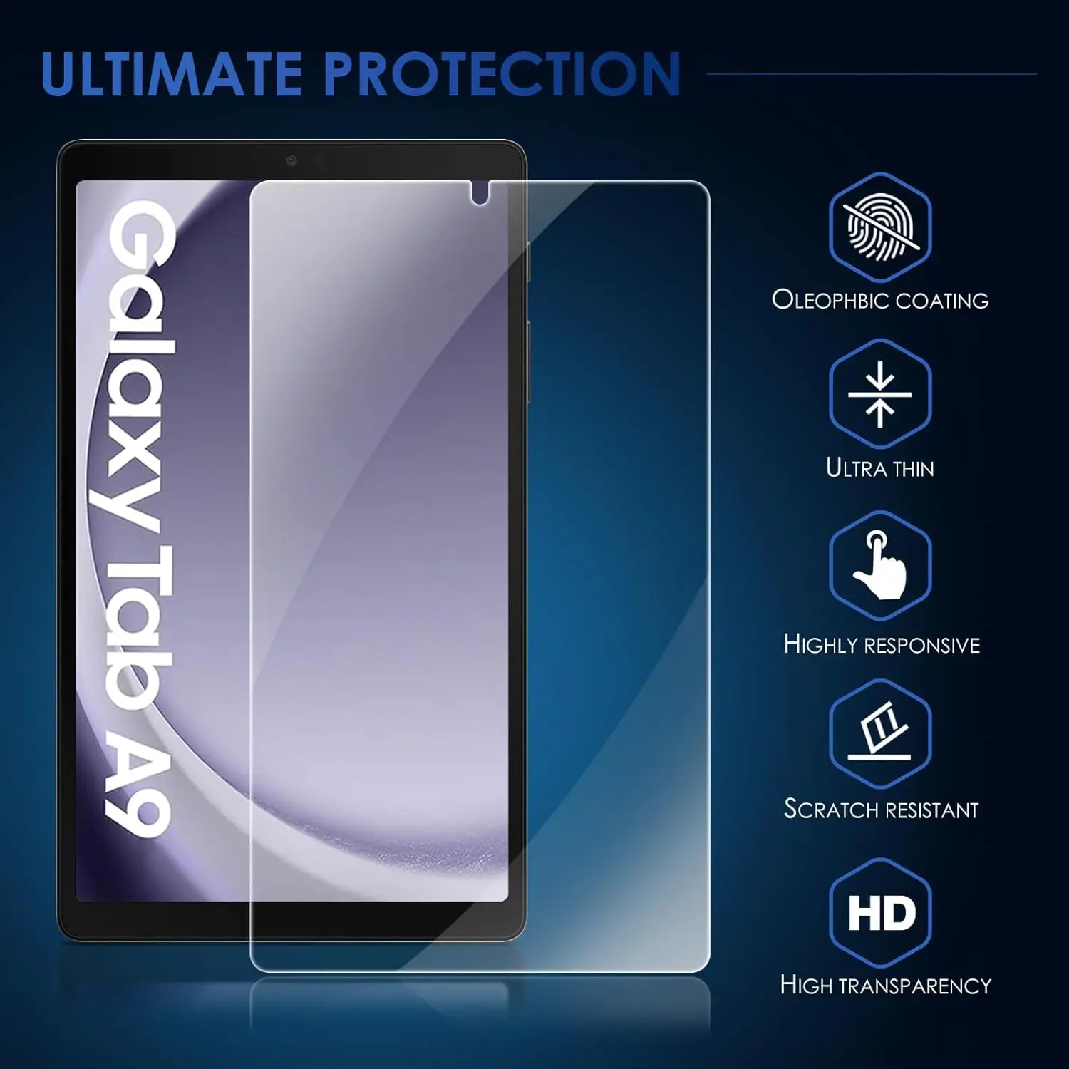 Tempered Glass Screen Protector - 8.7 Inch Tablet Premium Protective Film