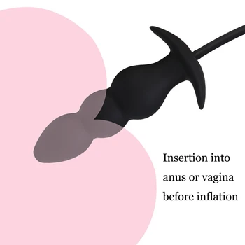 Sex Toys Medical Silicone Inflatable Anal Plug Dildo Stimulate Anus and Vagina Soft Anal Dilator Phallus Erotic Butt Plug Dick 3