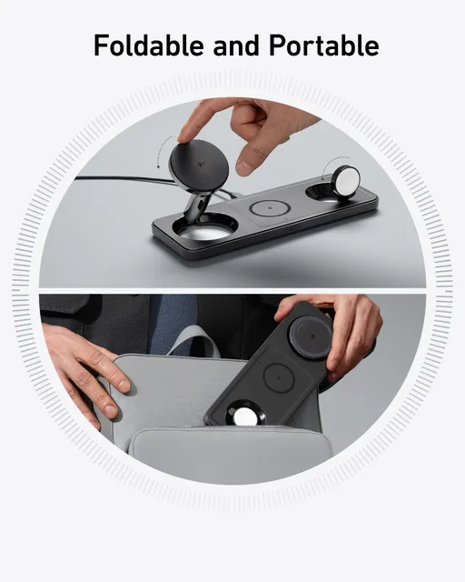 Anker MagGo Foldable 3-in-1 Wireless Charging Stand, Qi2 Certified, for iPhone 15/14/13/12, AirPods, Apple Watch - Hình ảnh 5