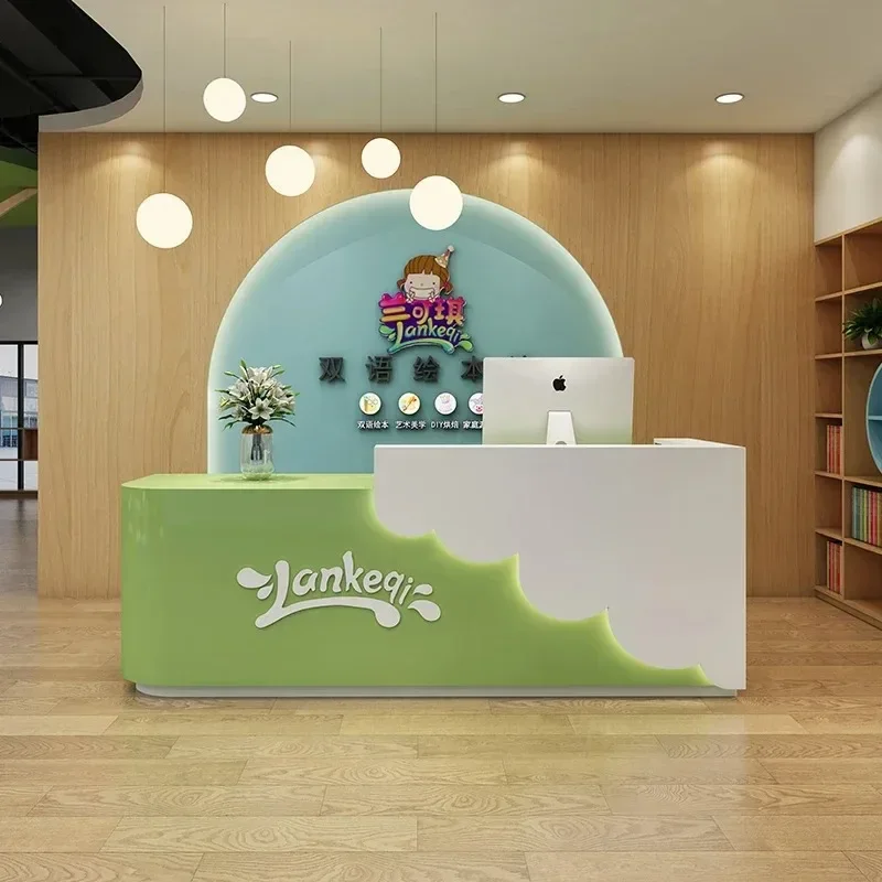 Customer Center Shop Service Counter Spa Reception Furniture Beauty Salon Receptionist Front Desk Party Tables Luxury Receiption