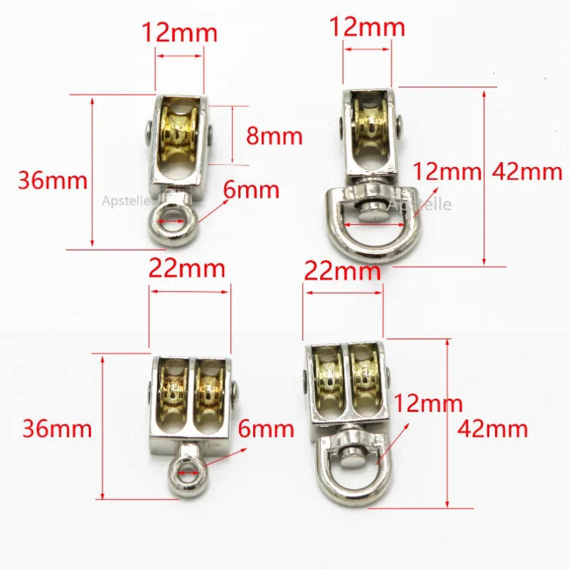 Amazon.co.jp: 滑車 36/52/75mm金属シーブ亜鉛合金固定プーリー