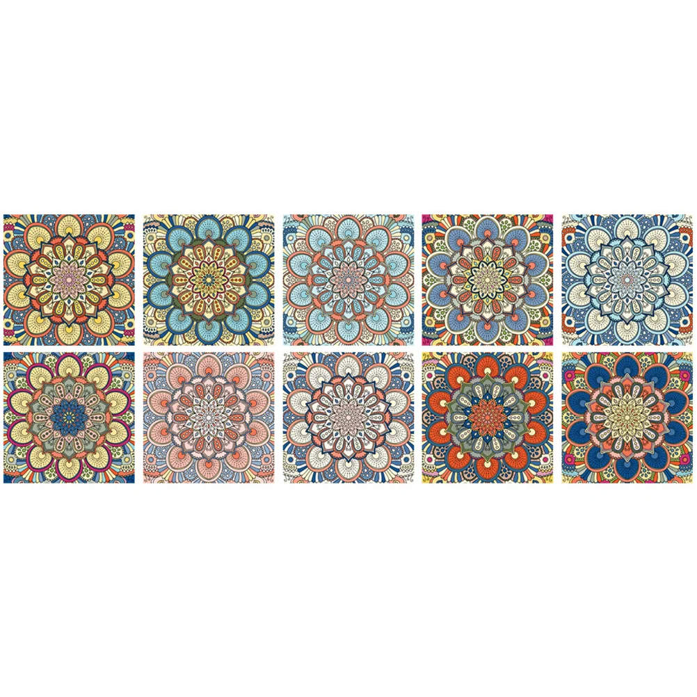 

Vicasky Tile Stickers Mosaic Wall Tile Stickers Peel Stick Floor Removable Art Diy Murals Self Adhesive Decals Home Decorative