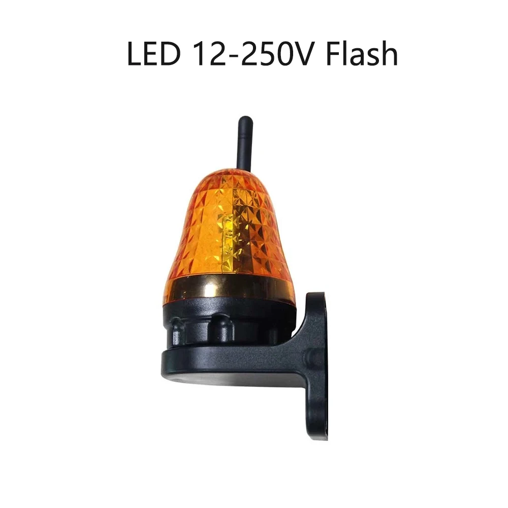 AC/DC 12V-265V LED Gate Flashing Warning Lamp Alarm Lamp For Swing Sliding Gate Opener/Barrier Gate Signal Strobe Flashing Lamp 