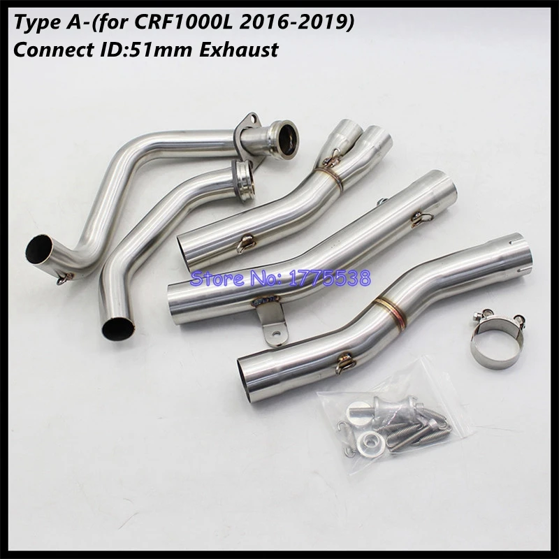 For Honda Africa Twin CRF1000L CRF1100L 2016-2023 Motorcycle Exhaust System Header Link Pipe for 51mm Exhaust Original Muffler - Image 2