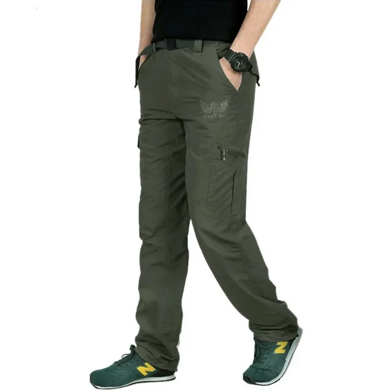 Quick Dry Casual Pants Men Summer Army Military Style Trousers Men's Tactical Cargo Pants Male lightweight Waterproof Trousers
