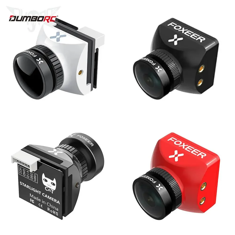 

Камера Foxeer Cat 3 Micro Mini FPV с низкой задержкой и низким уровнем шума, 1200TVL, 0.00001Lux, ночная камера FPV 2,1 мм, PAL/NTSC для радиоуправляемого гоночного дрона