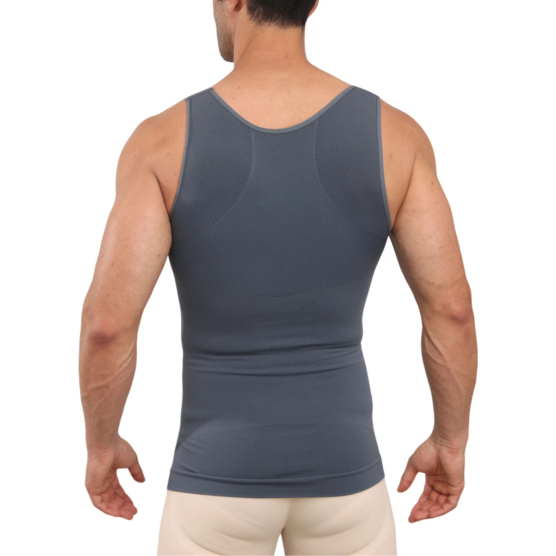 Men Slimming Undershirt Shapewear Body Shaper Tummy Control Belly Compression Tank Tops Waist Trainer Shirts Gynecomastia Vest