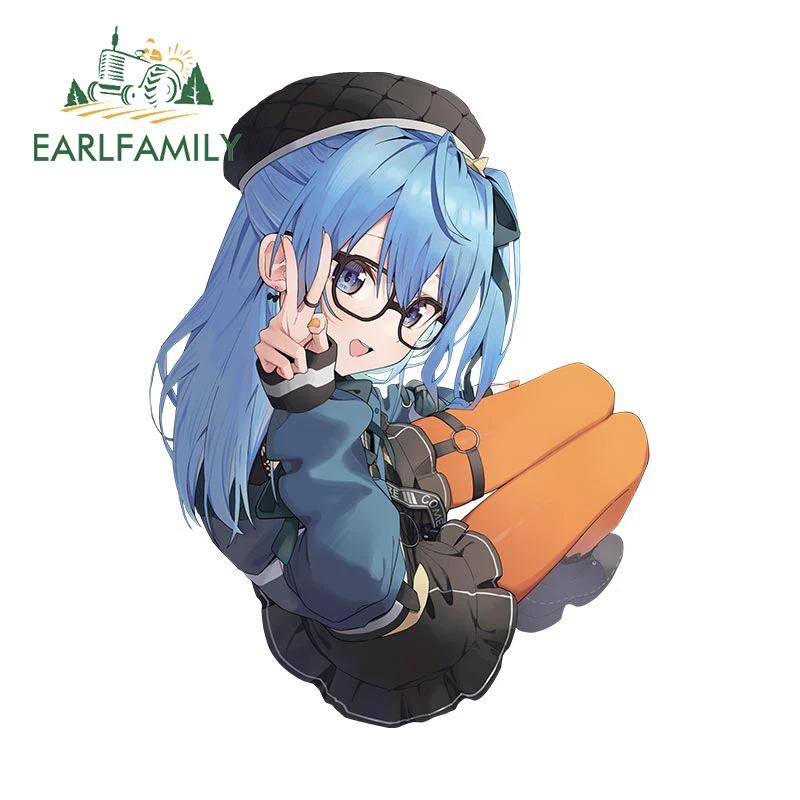 

EARLFAMILY 13 см x 9,9 см для Hololive hositech Suisei Автомобильная наклейка с окклюзией и царапинами виниловая Автомобильная оболочка креативная фотография