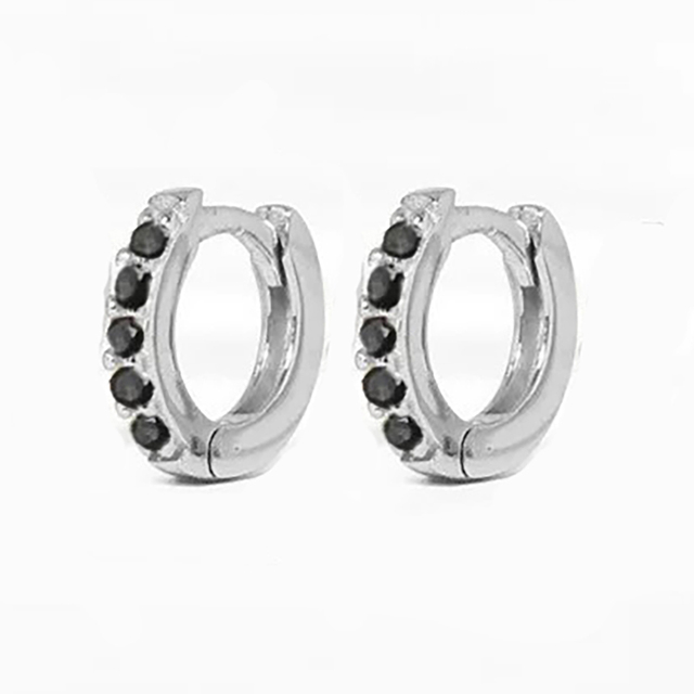 Stainless Steel Minimal Hoop Earrings Crystal Zirconia Small Huggie Thin Cartilage Earring Helix Tragus Piercing Jewelry