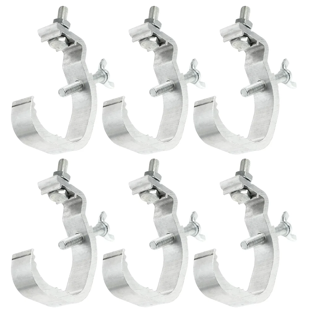 6 Pcs Stage Light Hook Heavy Duty Hooks Truss Clamp Spotlight Accessories Moving Clamps Aluminum Lights