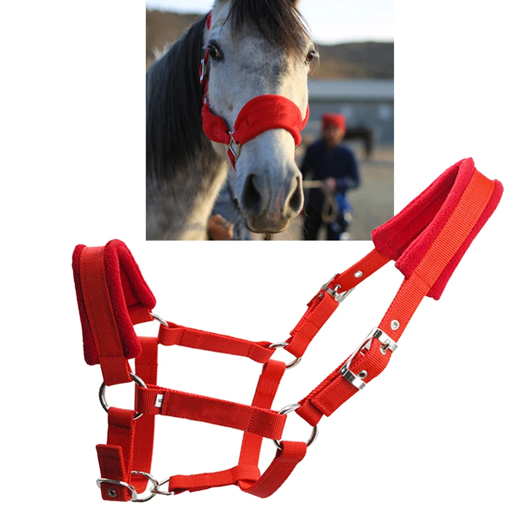 Horse Halter Bridle Rein Detachable Head Collar Strap Stable Protective 4