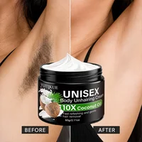 Crème dépilatoire à l'huile de coco unisexe YUITIKUE 60g, épilation douce et rapide, crème de soin quotidienne pour le corps entier 3