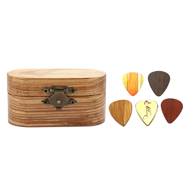Portable Guitar Pick Storage Box, Container, Holder, Collector, Gift for Guitarist, 5 Guitar Pick