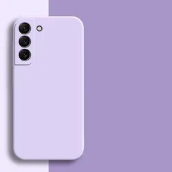 Matte Finish Liquid Soft Silicone TPU Phone Case - Galaxy S23 Ultra (Purple)