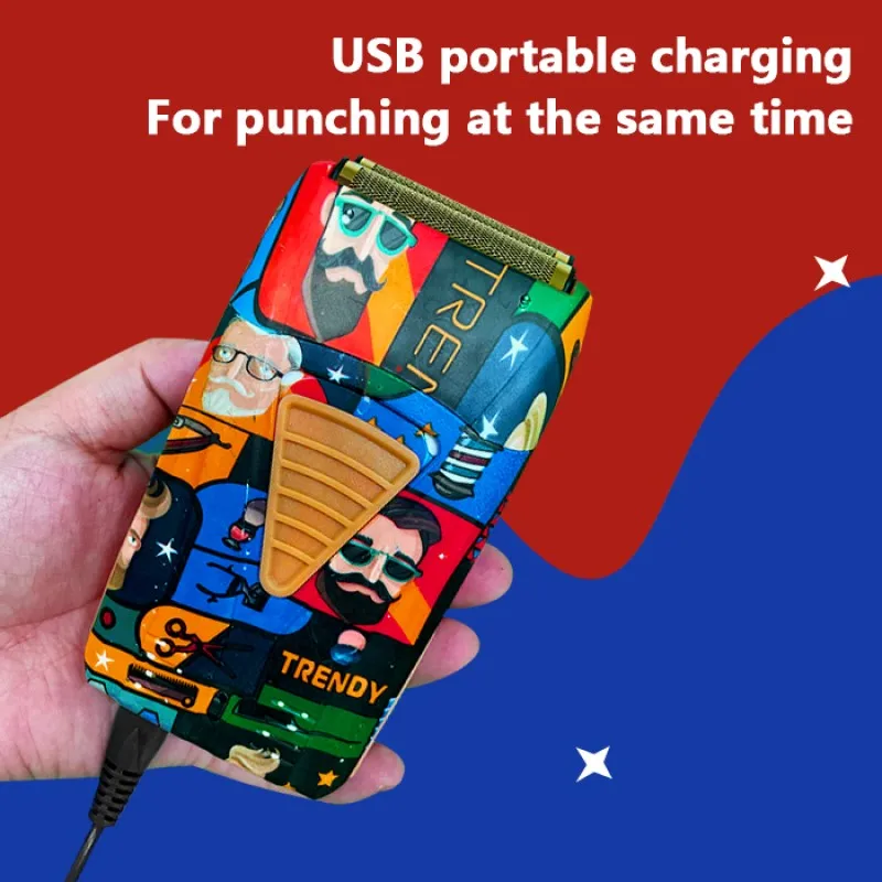 Professional Barber Hair Clipper Rechargeable Graffiti Electric Finish Cutting Machine Beard Trimmer Shaver Cordless Work BEST SELLERS