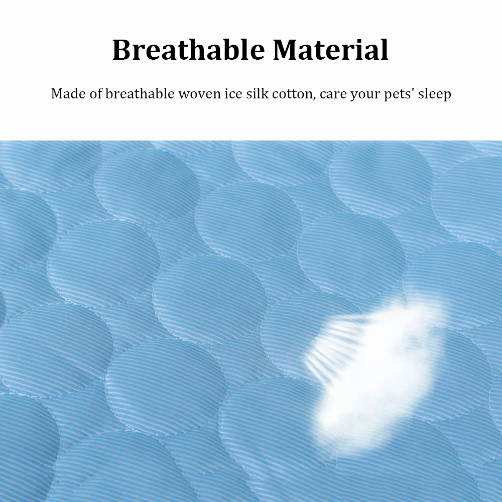 Pet Cooling Mat Dog Cat Sleeping Pad Cool Ice Silk Moisture-proof Mattress Cushion Summer 5 sizes