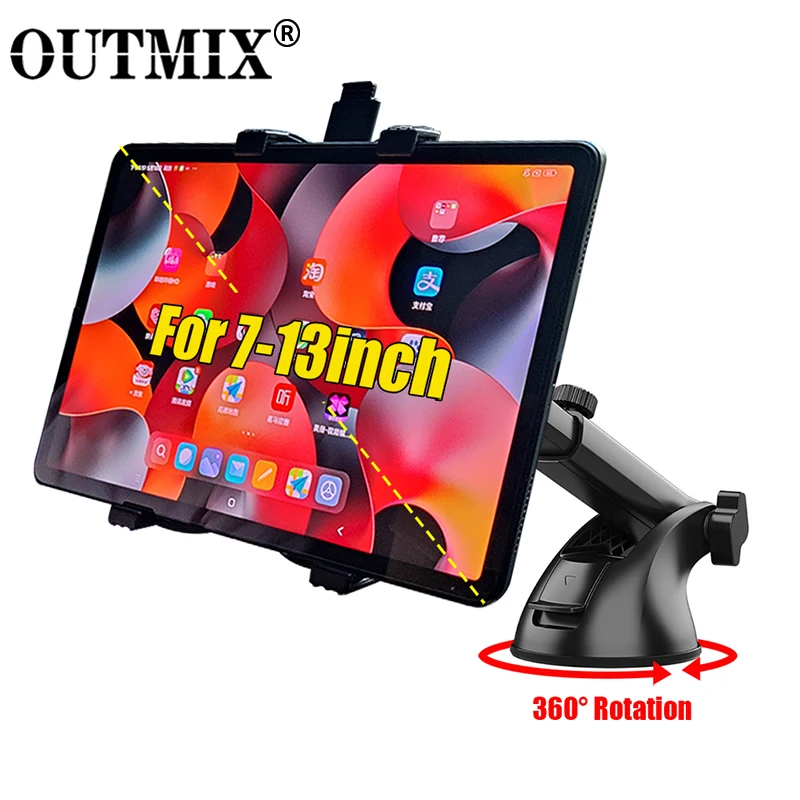 Suporte para Tablet Universal para Ipad Air Mini Pro 10.5 Painel de Pára-brisa Montagem para Carro para 713 Samsung Tab