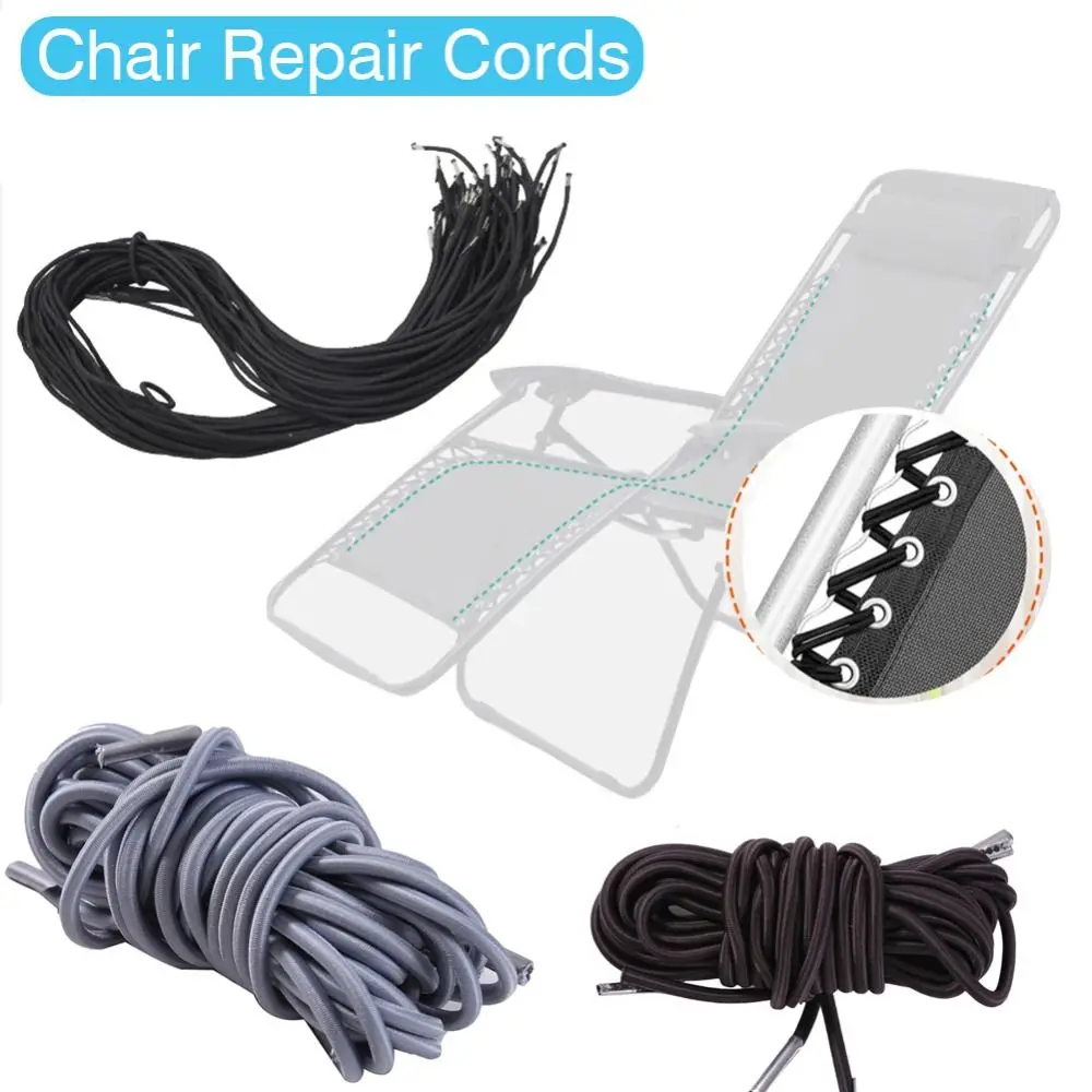4Pcs/set Sun Loungers Fixing Elastic Cord Rope Reclining Chair Replacement Repair Cord Kit