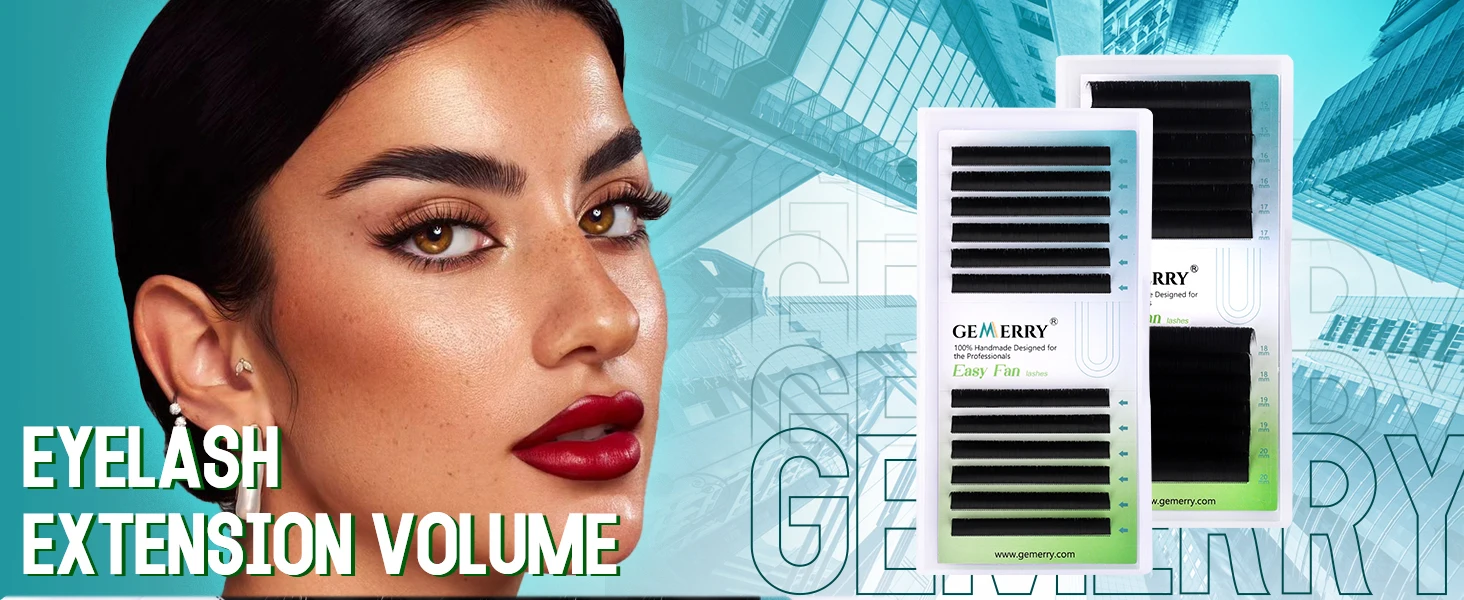 GEMERRY Easy Fan Lashes Faux Mink Wimpernverlängerungen 8-14 mm Gemischte Längen Blooming Lashes 2D 3D 5D 6D 8D Russische Volumen-Wimpern – Detail 1