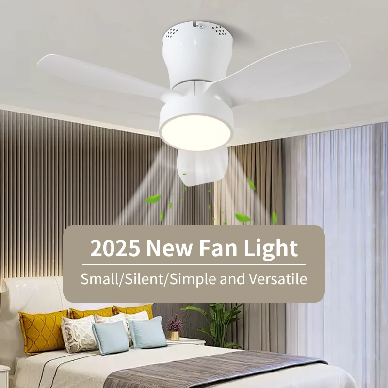 24 Inch Embedded Small Ceiling Fan with Remote Control and Lighting 24W Silent Fan for Bedrooms Dining Rooms and Kitchens ceiling fan,led ceiling fan lights,led fan light