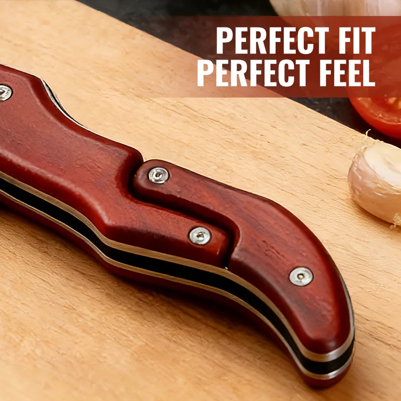 Sharp kitchen knives kitchen cutting tools beautifully designed easy to use equipped with a leather storage bag small in size - 5