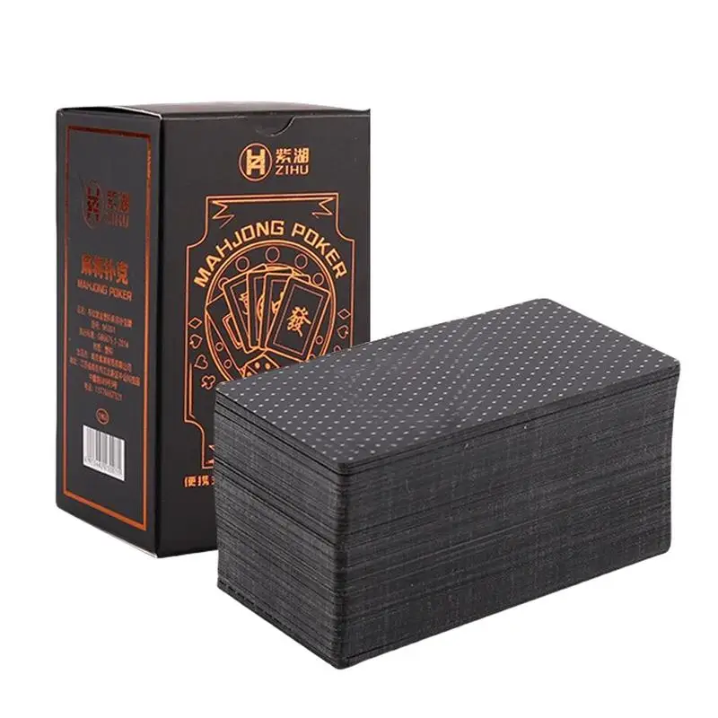 Mahjong Game Deck PVC Portable Playing Deck In Mahjong Theme Interactive Board Games AdultsCards Fun For Class
