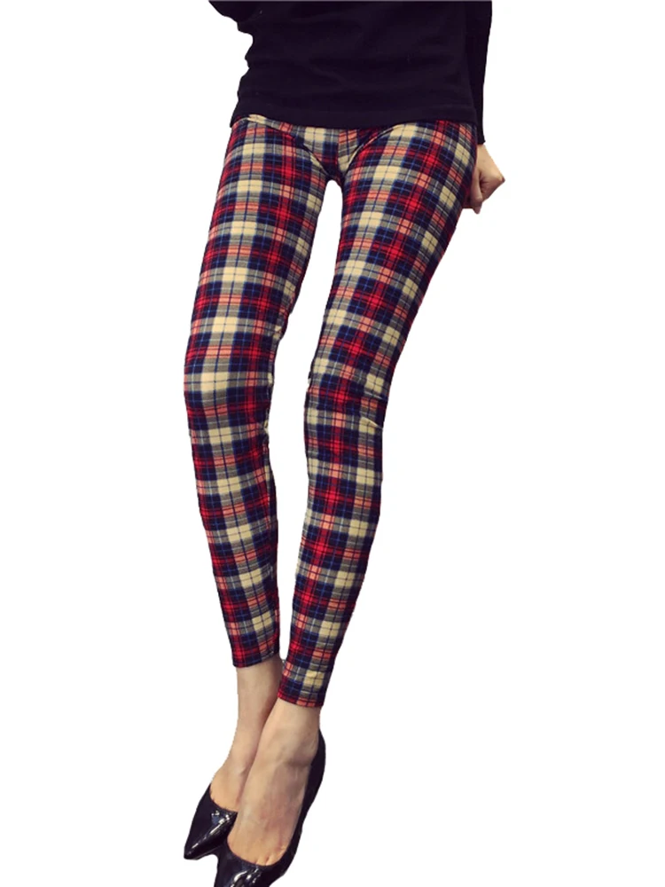 CUHAKCI Graffiti Leggings Floral Patterned Print Leggins For Women Leggings Houndstooth Sale Elastic Design Vintage Leggins W056 6