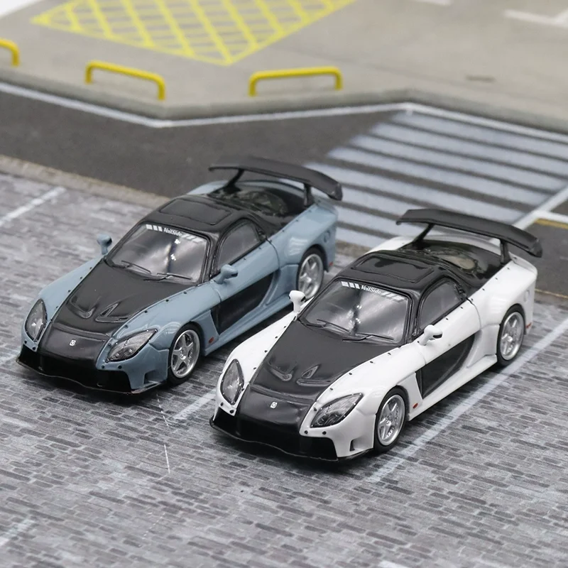 

Литая модель автомобиля Mazda RX7 LBWK масштаб 1:64, Игрушечная модель автомобиля, фанаты, коллекционный подарок для взрослых, сувенирная Коллекционная выставка