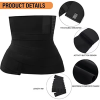 Ceinture amincissante enveloppante avec boucle de fermeture ferme à crochet, bande longue pour le corps, gaine de sudation pour l'entraînement, corset 5
