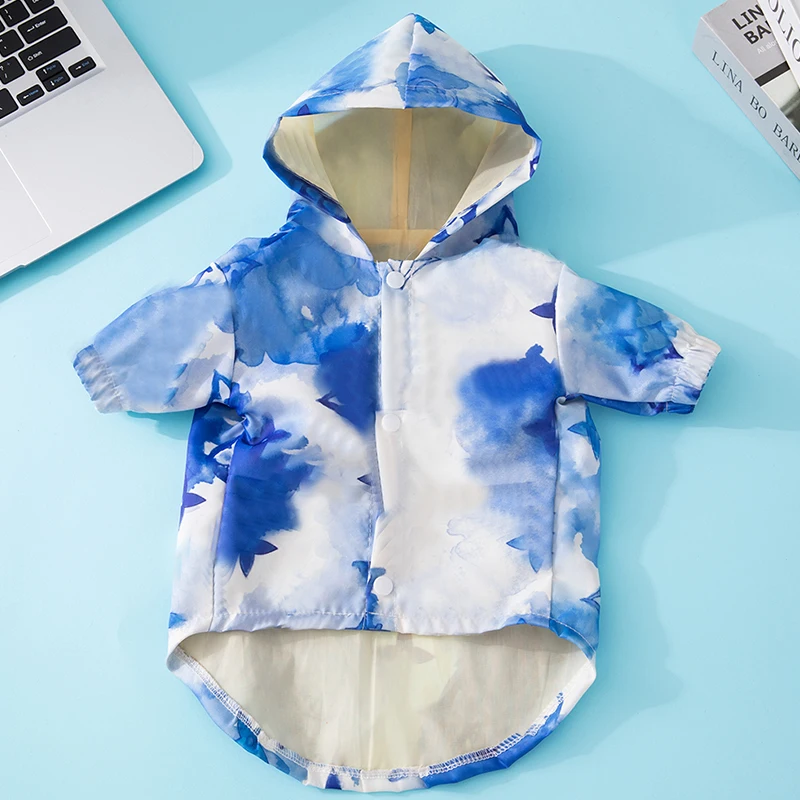 

Водоотталкивающая одежда для домашних питомцев Tie Dye Женская куртка для маленьких средних и больших собак дождевик костюмы для щенков толстовки